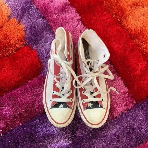 Converse All Star Americana print canvas high tops 4.5 men’s, 6.5 women’s, 37 EU - Picture 4 of 4